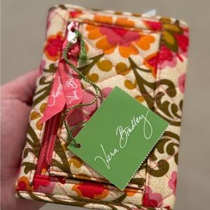 Vera Bradley Pink and Green Floral Pouch